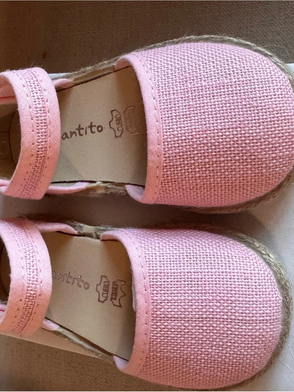 Elephantito Pink Canvas Espadrille with Ankle Strap